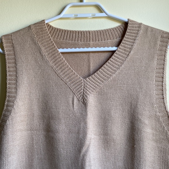 SHEIN • Light Brown Sweater Vest - Picture 2 of 4